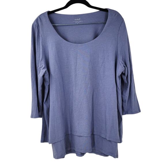 J JILL PURE JILL Elliptical Layered Cotton Top Womens Size XL Extra Large - Picture 1 of 4